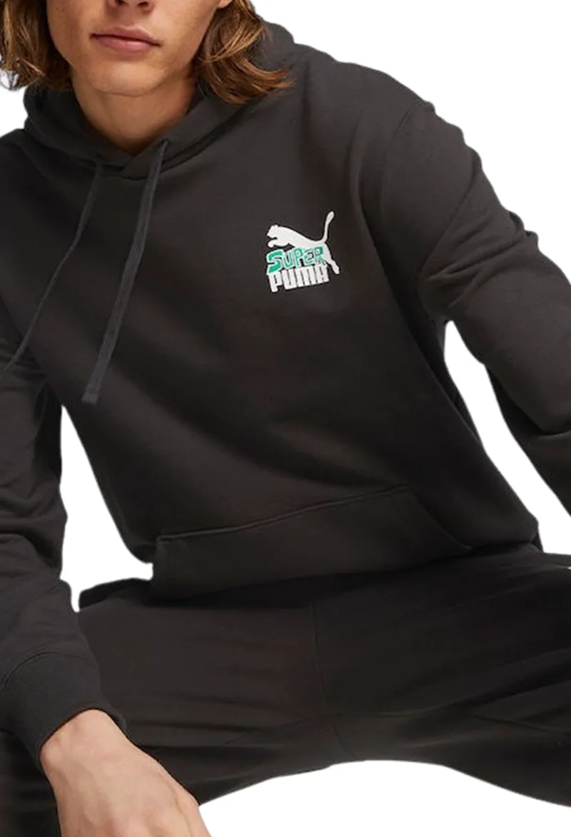 Μπλούζα Μακρυμάνικη Puma Classics Super Puma Graphic Hoodie TR 621309-01 Ανδρικό