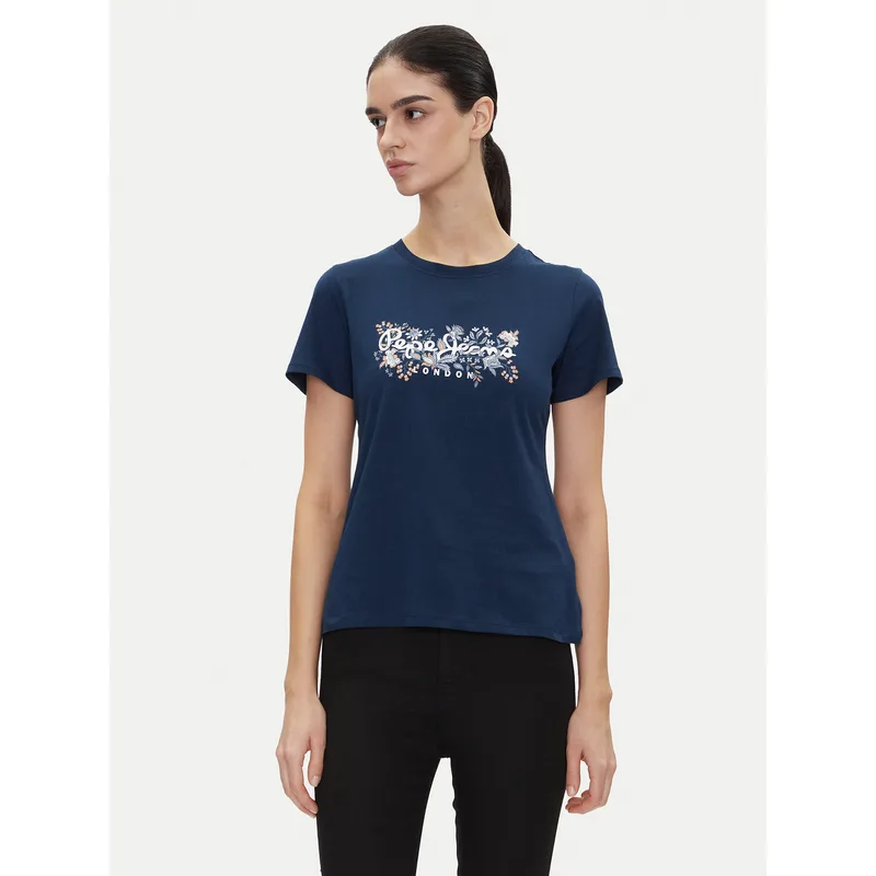 Pepe Jeans T-Shirt Rosalind PL506034 Σκούρο μπλε Regular Fit