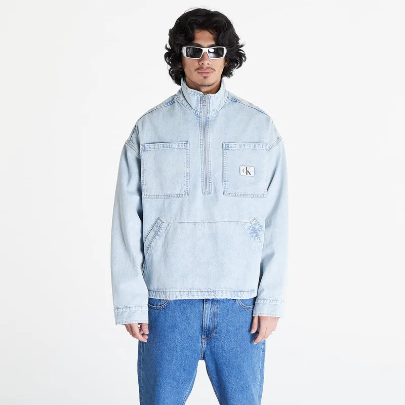 Μπουφάν Calvin Klein Jeans Denim Pop Over Jacket Denim Light XXL