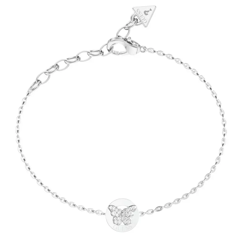 Ατσάλινο βραχιόλι με πεταλούδα Guess Borboleta JUBB06135JWRHL JUBB06135JWRHL Ατσάλι