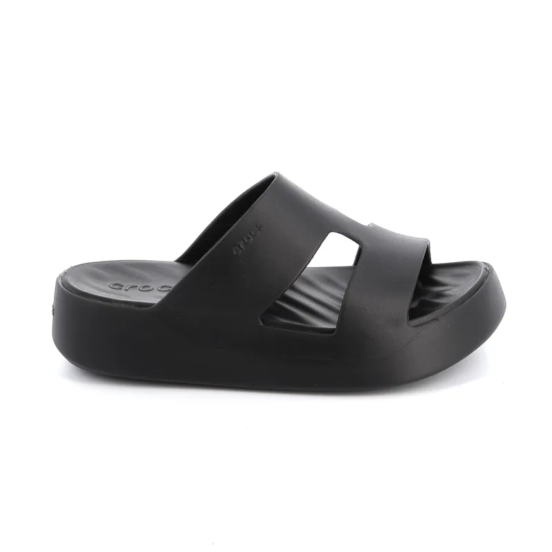 Γυναικείo Mule Crocs Getaway Platform H-strap Ανατομικό Χρώματος Μαύρο 209409-001