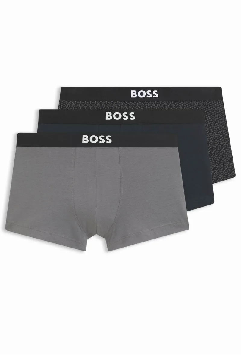 BOSS ΕΣΩΡΟΥΧΟ 3P TRUNK BOSS ONE D ΜΑΥΡΟ-ΓΚΡΙ