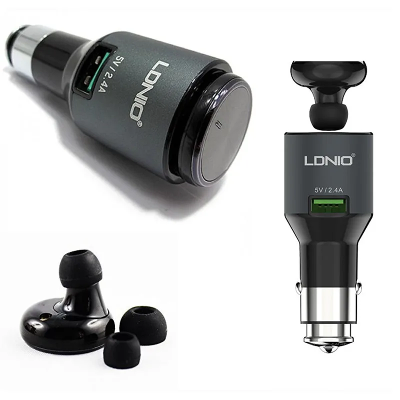 φορτιστής αναπτήρα με ασύρματο ακουστικό bluetooth ldnio cm21
