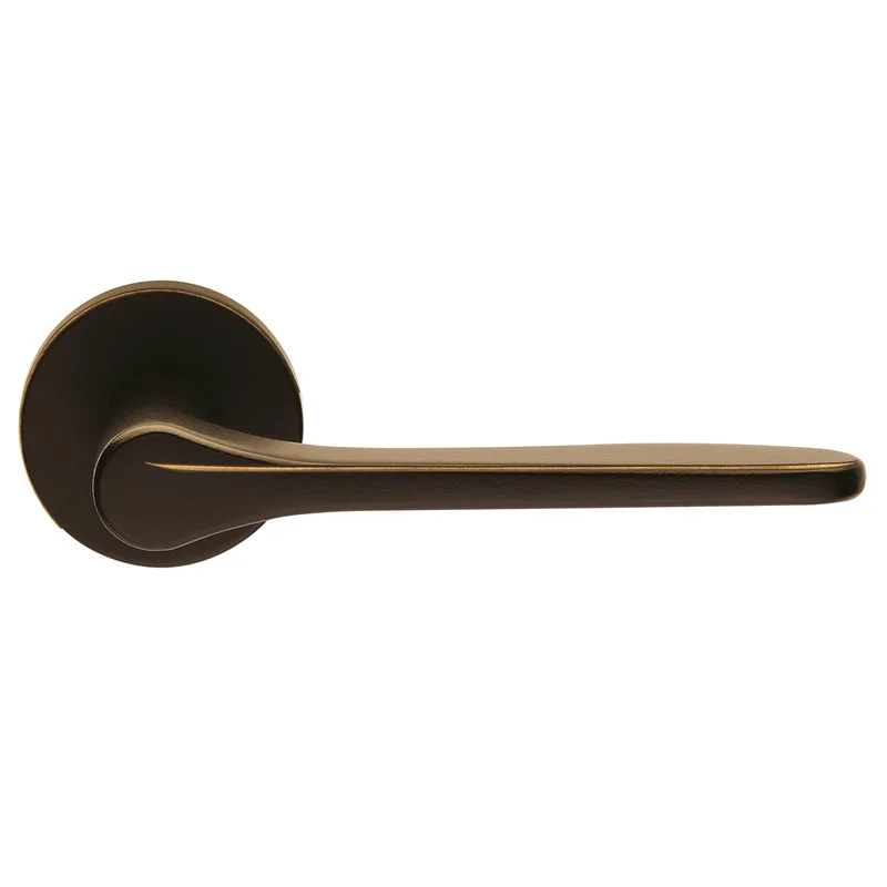 Πόμολα Πόρτας ILAVIO Χειρολαβές με ροζέτα 2631 Dark Bronze (Τεμάχιο (δεξί εξώπορτας))