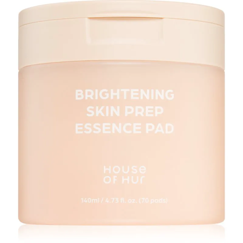 House of Hur Brightening Skin Prep Essence Pad επιθέματα τόνωσης για ενοποίηση τόνου της απόχρωσης δέρματος 140 ml