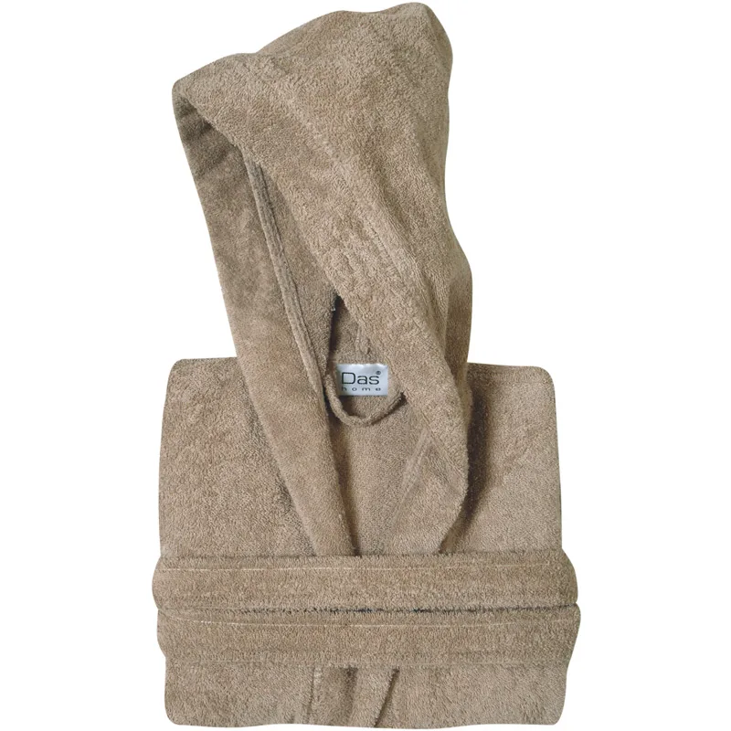 Μπουρνούζι Με Κουκούλα Das Home Casual 5901 Taupe - LARGE