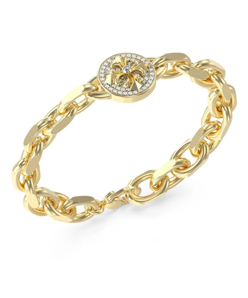 GUESS STEEL Βραχιόλι από Ανοξείδωτο ατσάλι Χρυσό JUMB06056JWYGL