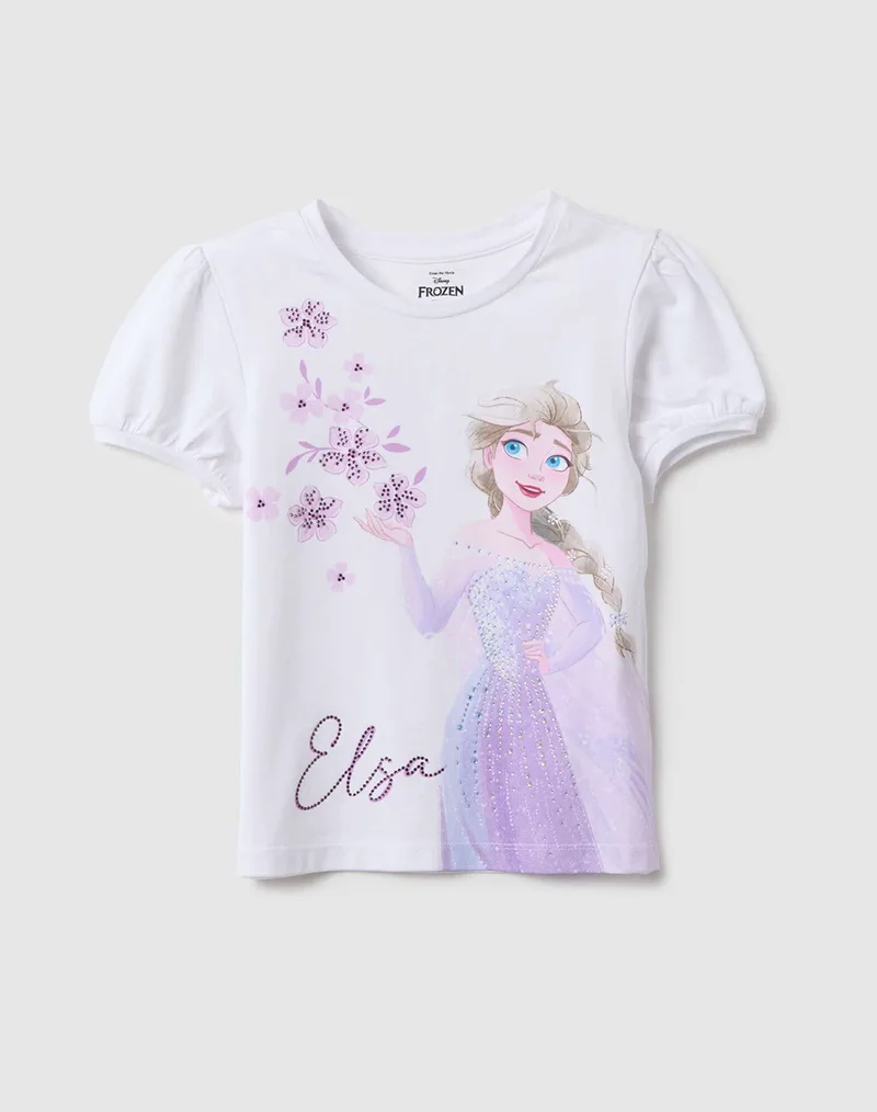 OVS T-SHIRT S/S FROZEN 2557082-BRIGHT WHITE OffWhite