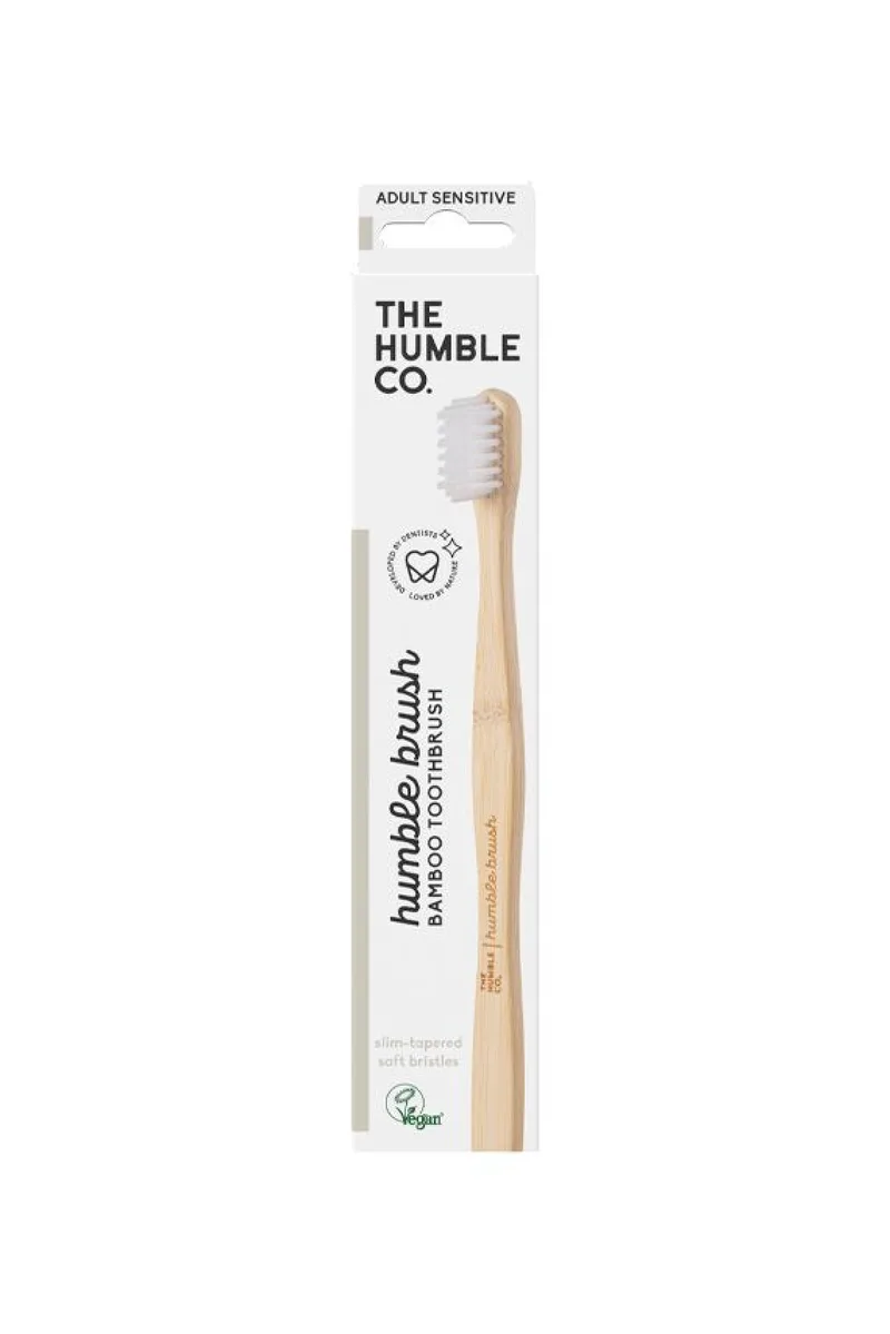 Οδοντοβουρτσα Απο Bamboo Για Ευαισθητα Δοντια & Ουλα The Humble Co. Λευκό