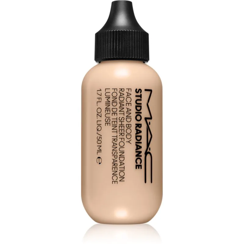 MAC Cosmetics Studio Radiance Face and Body Radiant Sheer Foundation Φωτεινό μακιγιάζ για πρόσωπο και σώμα απόχρωση W0 50 ml