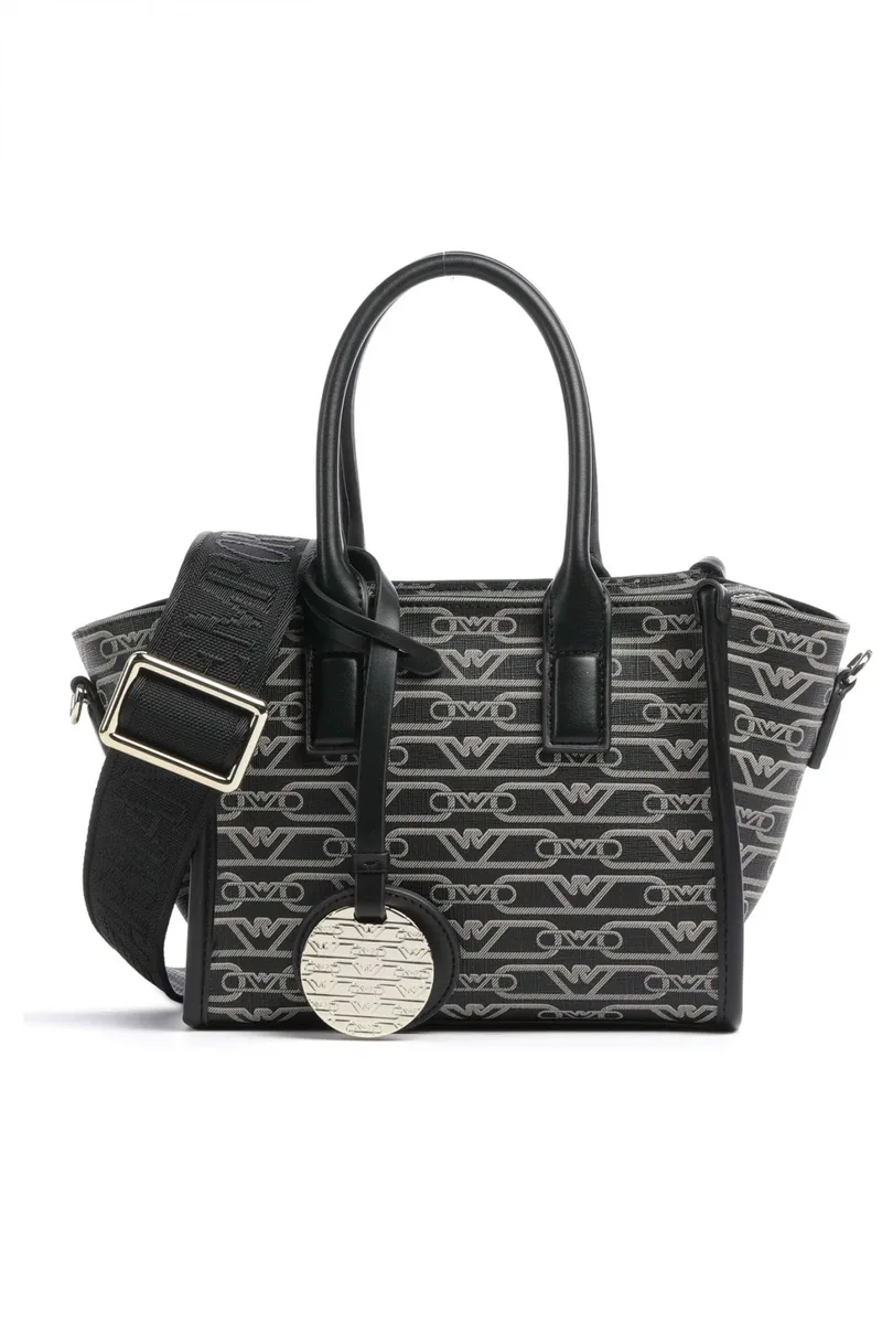 EMPORIO ARMANI ΤΣΑΝΤΑΚΙ SHOPPING / CROSSBODY BAG LOGO ΚΑΦΕ / ΜΑΥΡΟ