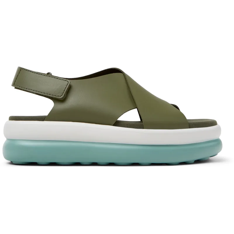 CAMPER Pelotas Flota Up - Πέδιλα Για Γυναικεία - Πράσινο, Μέγεθος 36, Smooth leather