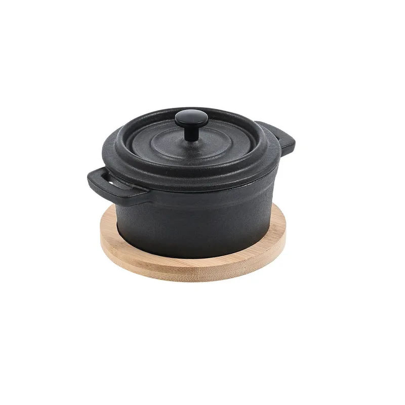 Estia Κατσαρολακι Iron Μαντεμένιο 10Cm Με Βάση Bamboo