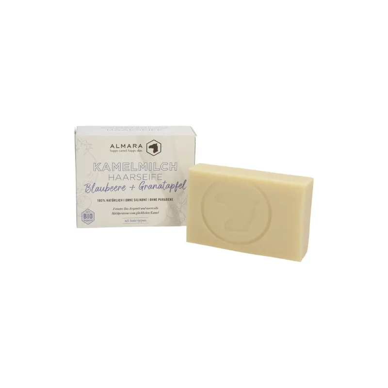 Zhenobya Camel Milk, Blueberry & Pomegranate Hair Soap (100 G)