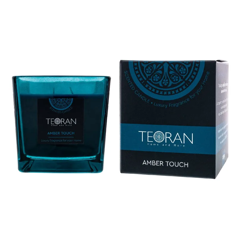 Αρωματικο κερί Amber Touch τετράγωνο 210 γρ Teoran Τετράγωνο 210gr