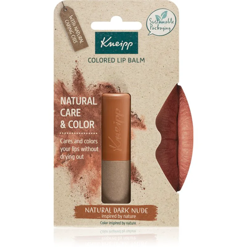 Kneipp Natural Care & Color βάλσαμο για τα χείλη με χρώμα απόχρωση Natural Dark Nude 3.5 γρ