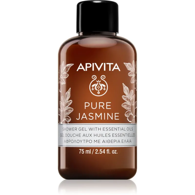 Apivita Pure Jasmine Shower Gel ενυδατικό τζελ ντους με αιθέρια έλαια 75 ml