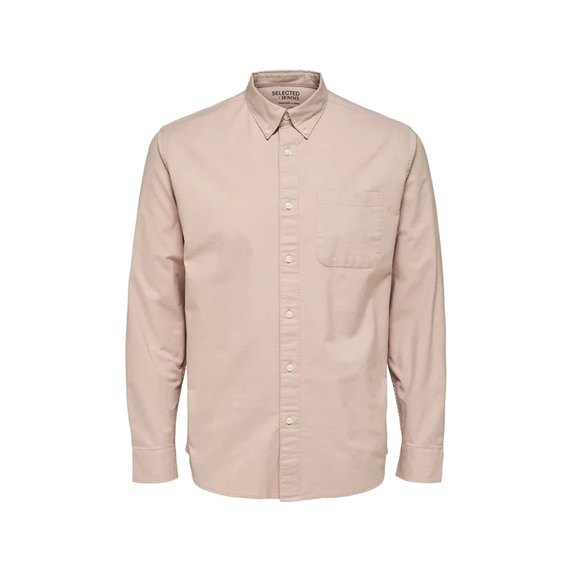 Πουκάμισο με μακριά μανίκια Selected Noos Regrick Oxford Shirt - Shadow Gray