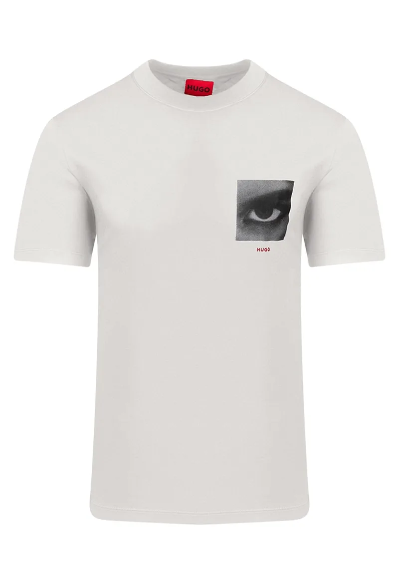 ΑΝΔΡΙΚΟ T-SHIRT HUGO DEYSS ΚΟΝΤΟΜΑΝΙΚΟ ΕΚΡΟΥ