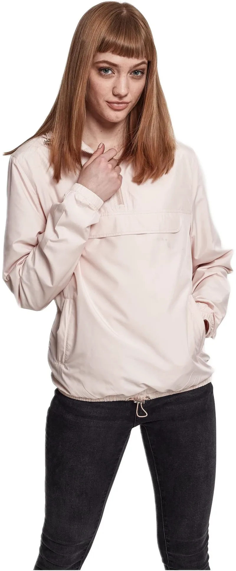 Ladies Basic Pull Over Jacket Urban Classics TB2013-00760 light pink