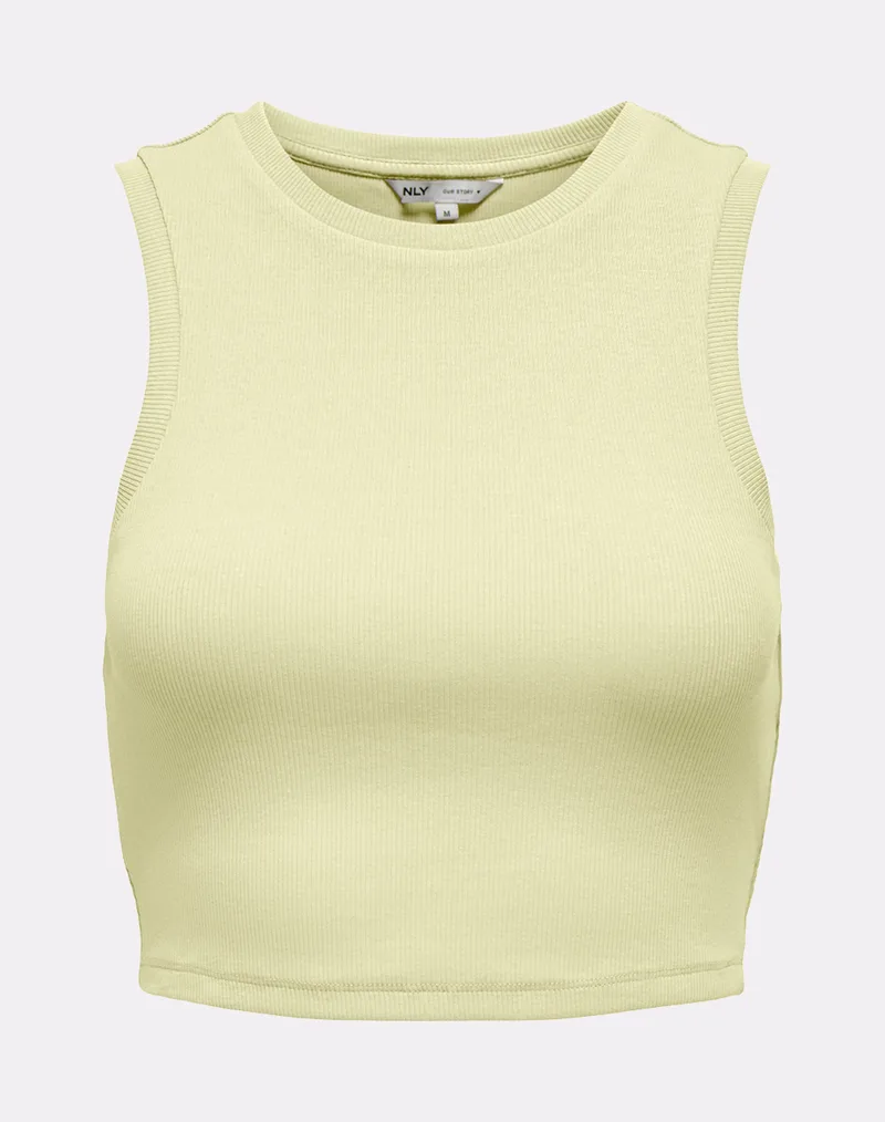 ONLY ONLVILMA S/L CROPPED TANK TOP JRS NOOS 15282771-Double Cream Cream