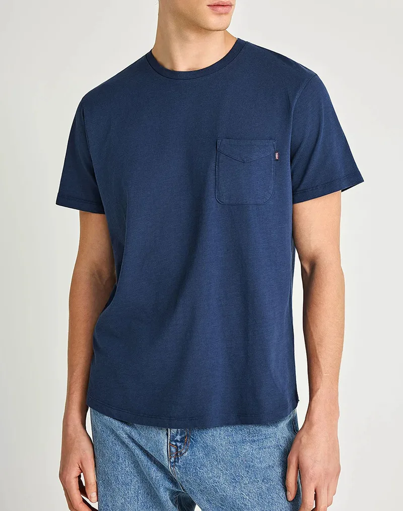 FUNKY BUDDHA T-Shirts FBM013-005-04-MIDNIGHT BLUE Blue