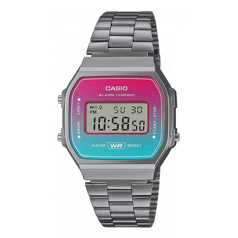 CASIO Vintage Silver Stainless Steel Bracelet A168WERB-2AEF