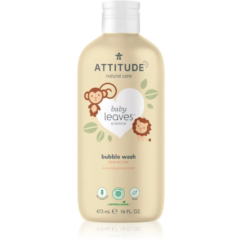 Attitude Baby Leaves Pear Nectar αφρόλουτρο μπάνιου για παιδιά 473 ml