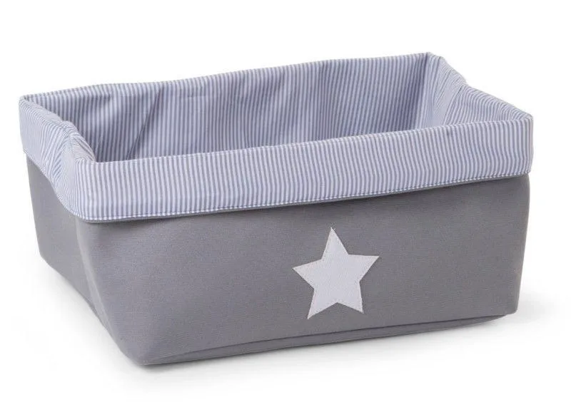 Καλάθι Αποθήκευσης ChildHome Grey Stripes BR86073 40x30x20