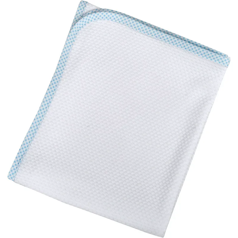 Πάνα Αγκαλιάς Πικέ 80x80 Κόσμος Μωρού 30842 Checked Blue 80x80