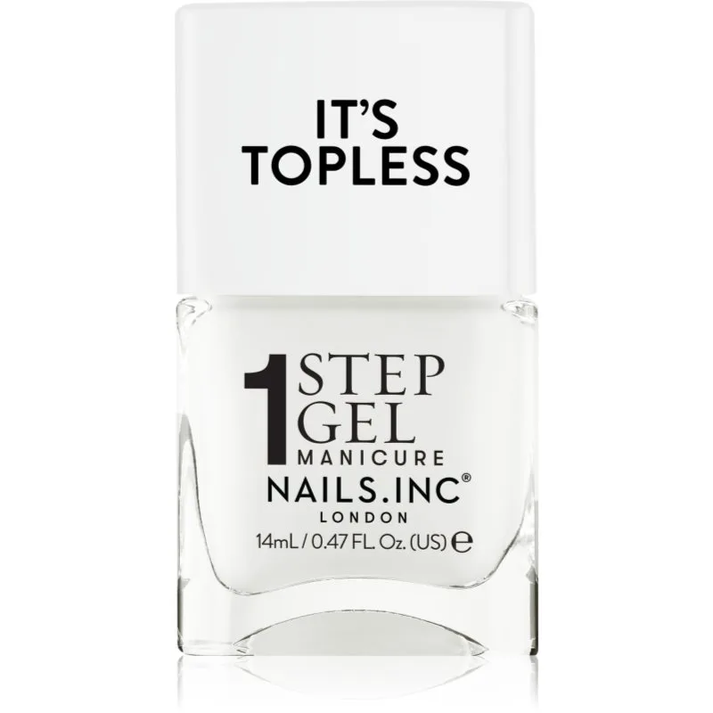 Nails Inc. It’s Topless τζελ βερνίκι νυχιών για μακρόχρονη επίδραση απόχρωση Emma 14 ml