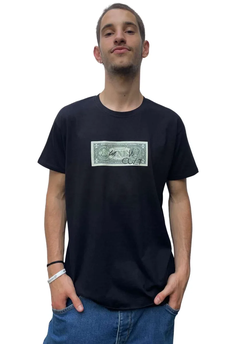 NEW CULT T Shirts - Dollar T-shirt - Μαύρο-1001-BLACK