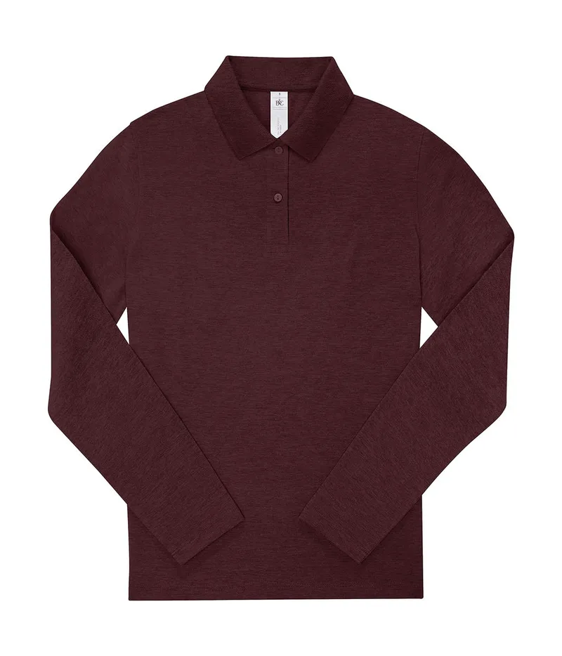 Γυναικεία Μακρυμάνικη Μπλούζα Polo PW464 B&C My Polo 210 LSL Heather Burgundy