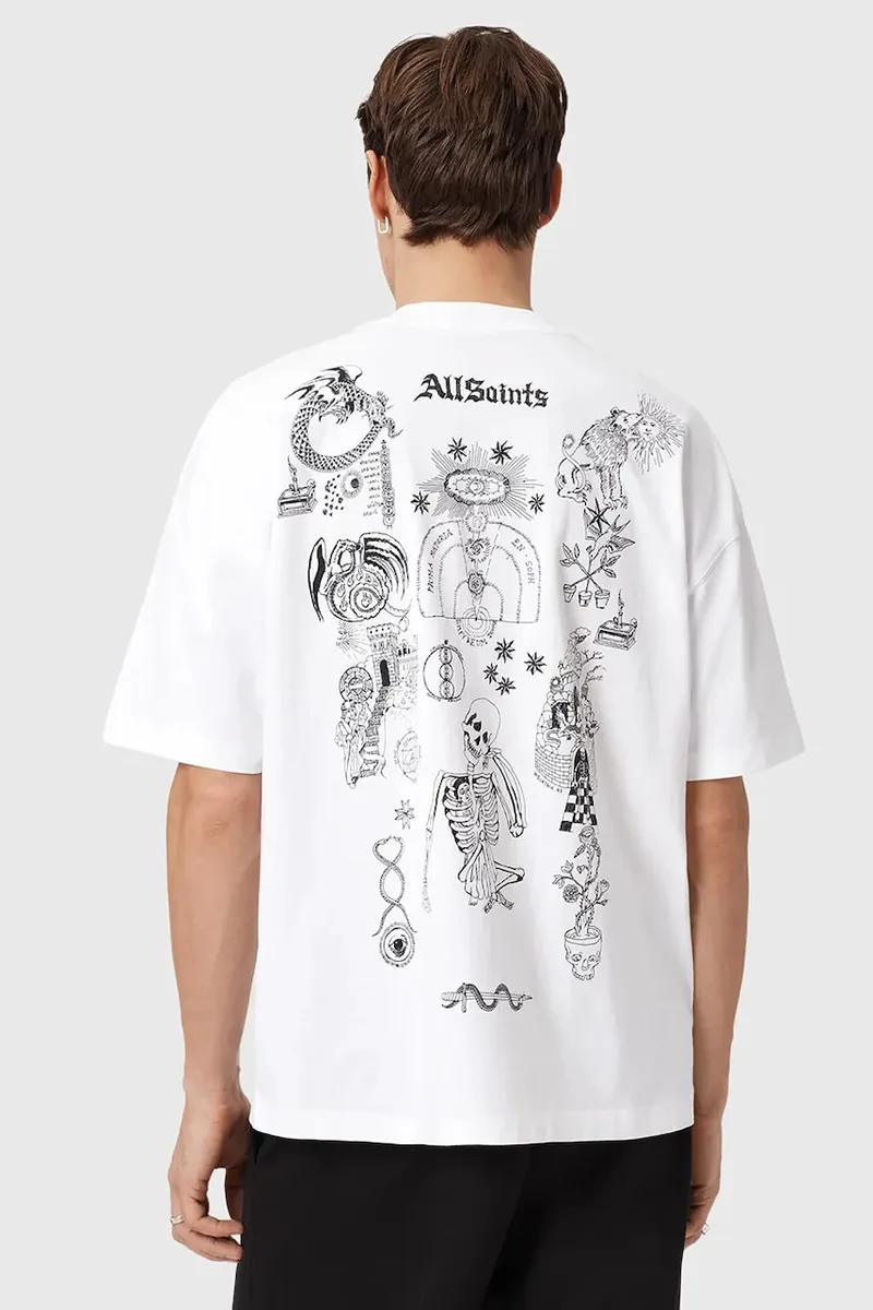 Βαμβακερό μπλουζάκι AllSaints TERRA