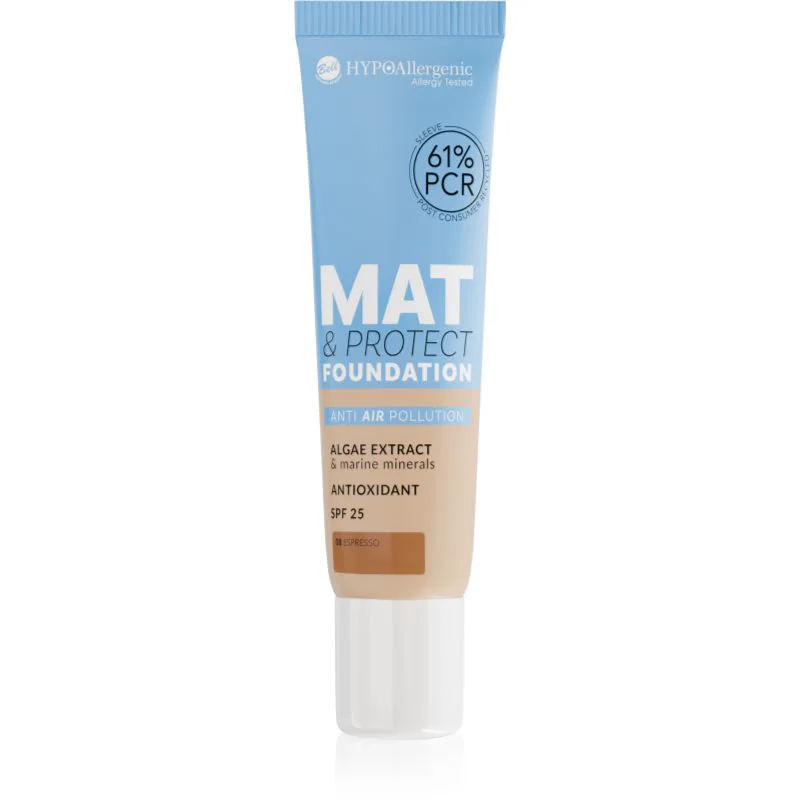 Bell Hypoallergenic Mat & Protect μακράς διαρκείας ματ μεικ απ SPF 25 απόχρωση 08 Espresso 30 γρ