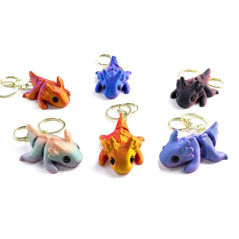 Μπρελόκ 3D Print Axolotl (Τυχαίο Χρώμα)