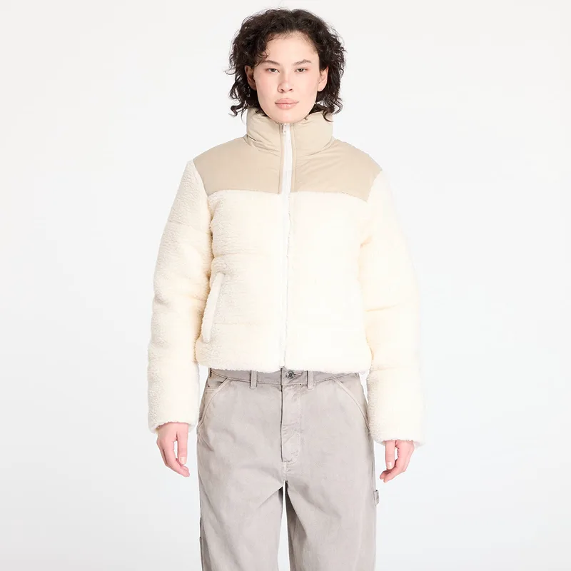 Μπουφάν Urban Classics Ladies Short Sherpa Mix Puffer Jacket Wet Sand/ Sand XL