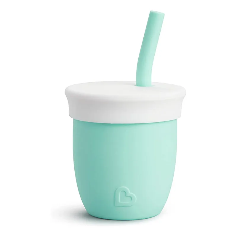 Ποτήρι Εκπαιδευτικό 118ml Με Καλαμάκι Munchkin C'Est Silicone Mint