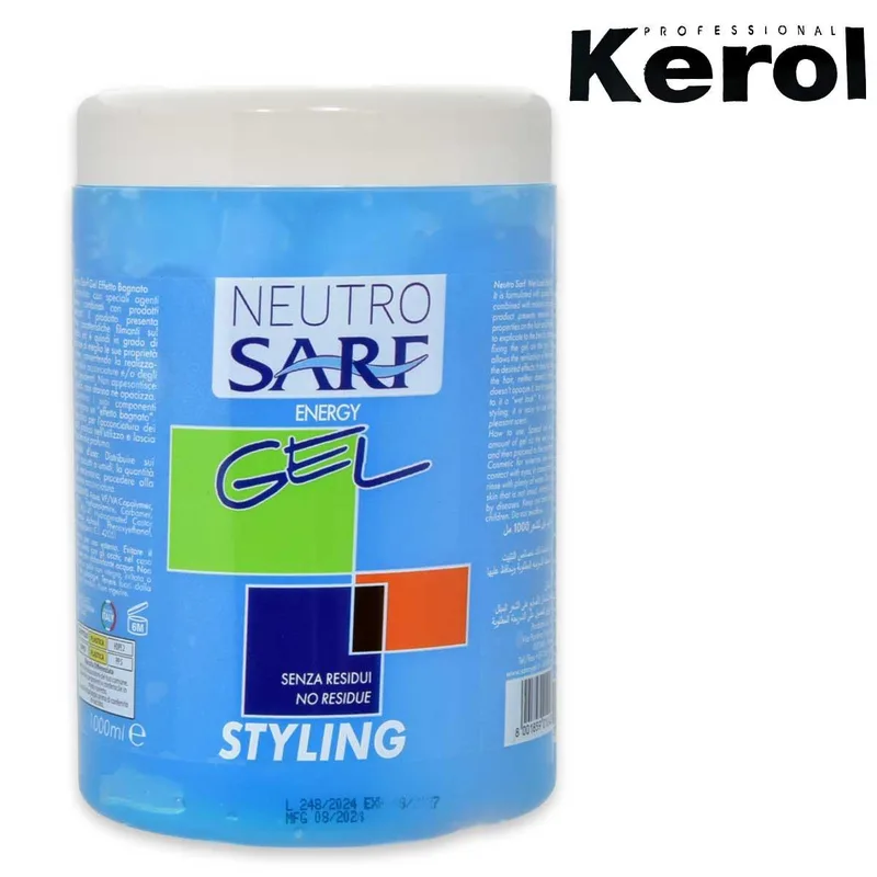 Kerol neuto sarf gel wet effect 1000 ml blue jar