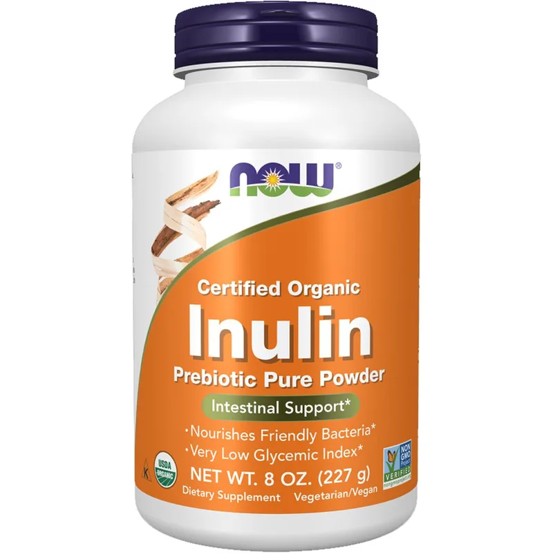 Now Foods Inulin Prebiotic Pure Powder Συμπλήρωμα Διατροφής σε Μορφή Πούδρας για την Ομαλή Λειτουργία & την Διατήρηση της Υγείας του Μικροβιώματος του Εντέρου 227g