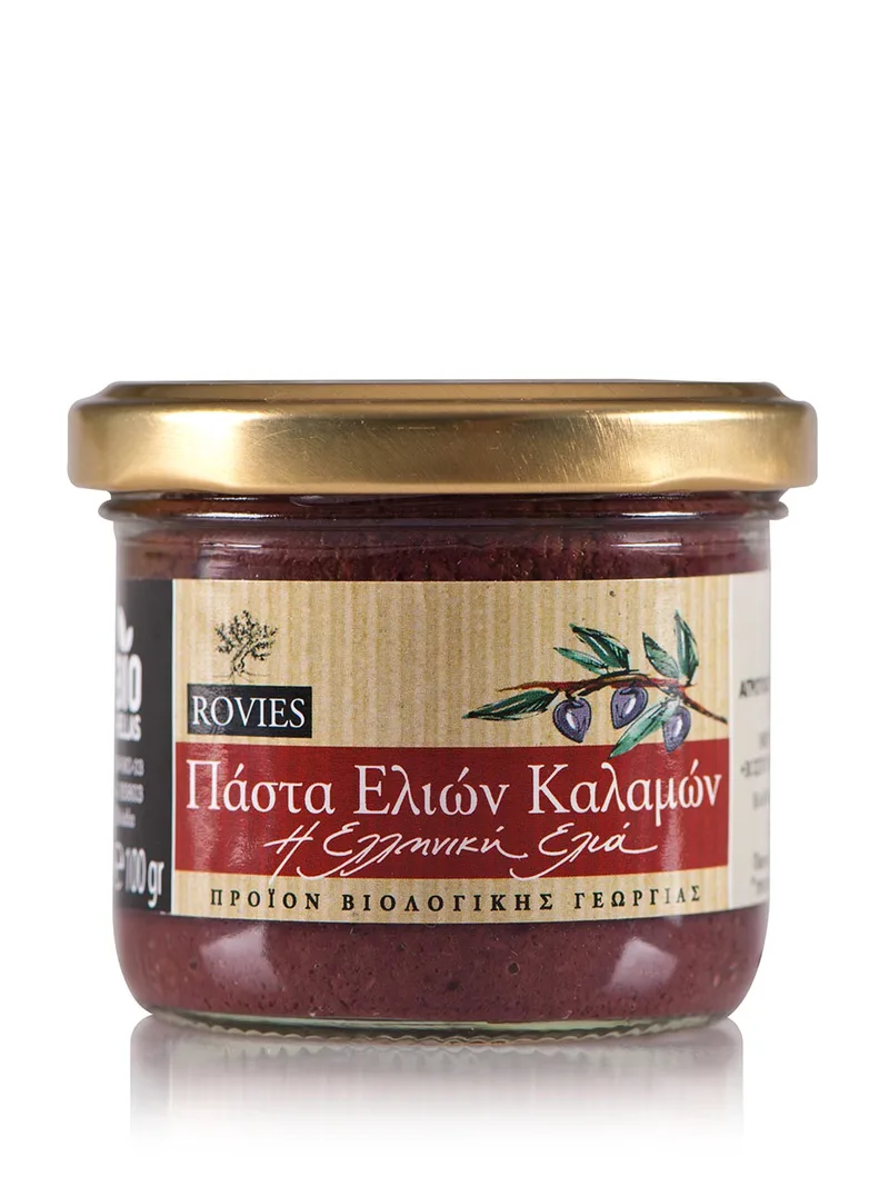 Βιολογική πάστα ελιάς Καλαμών, Εύβοιας "Ροβιές" 180g>
