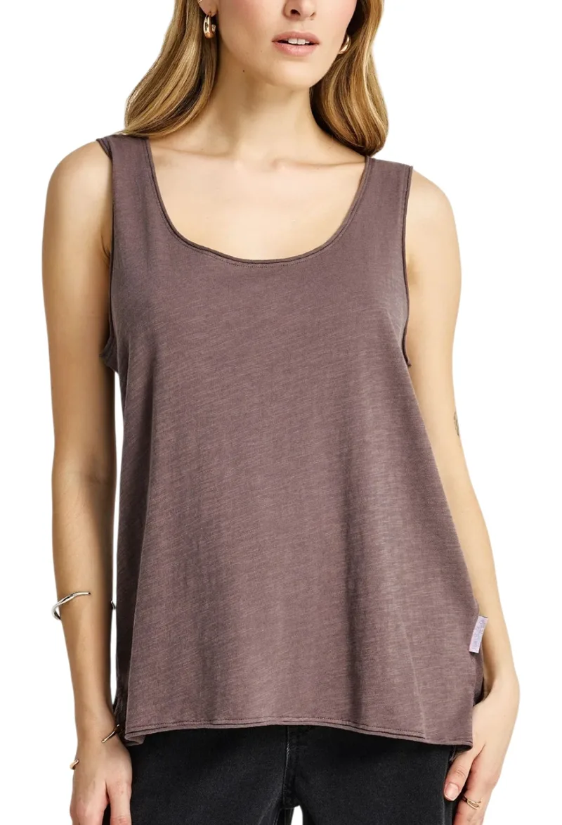 Μπλούζα Αμάνικη Funky Buddha Tank Top FBL013-108-04-MOON MIST Γυναικείο
