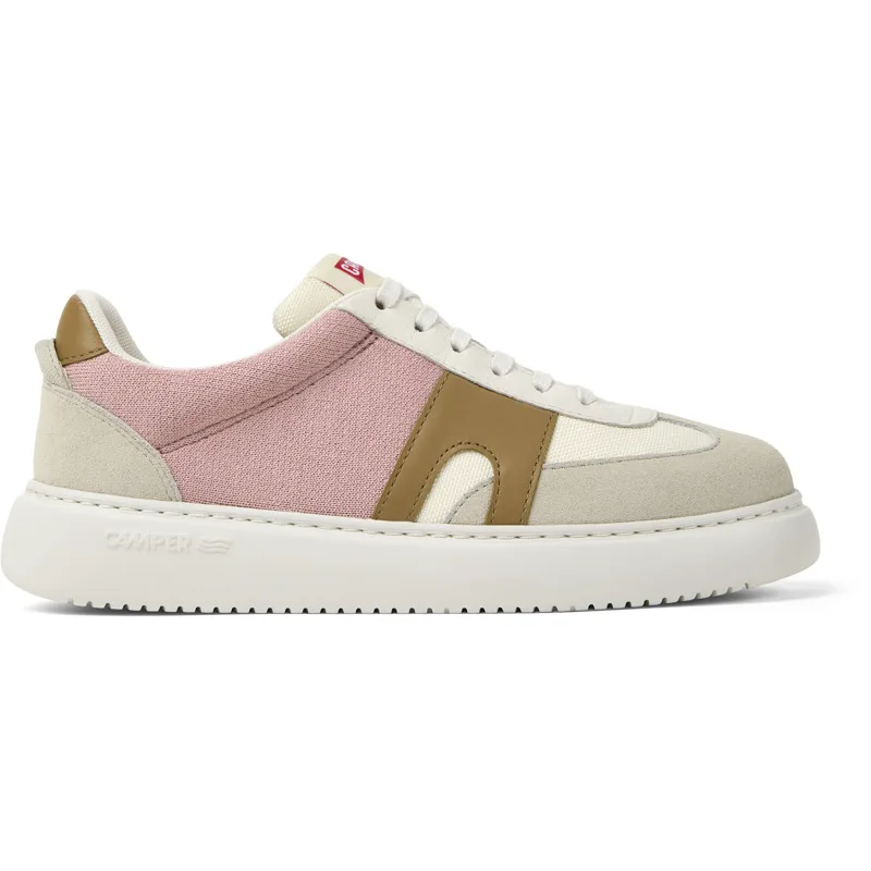 CAMPER Runner K21 - Sneakers Για Γυναικεία - Λευκό,Γκρι,Ροζ, Μέγεθος 41, Cotton fabric
