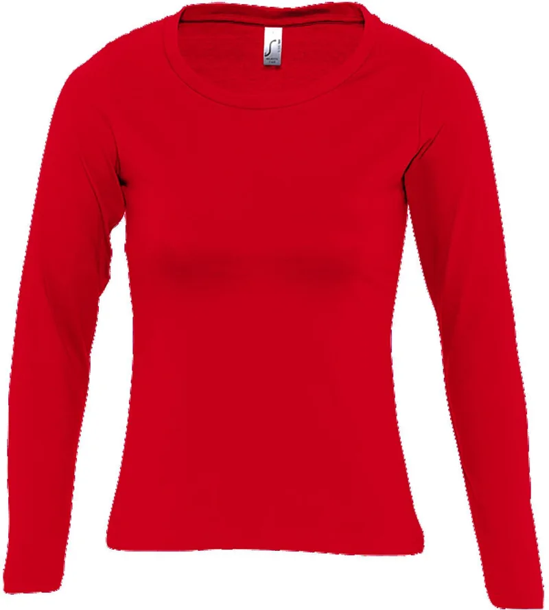 Γυναικειο μακρυμάνικο T-shirt Majestic SOLS 11425 Red