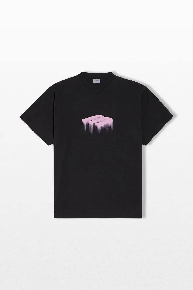 BALENCIAGA Ανδρικό Μαύρο Wet Brush Oversized T-Shirt