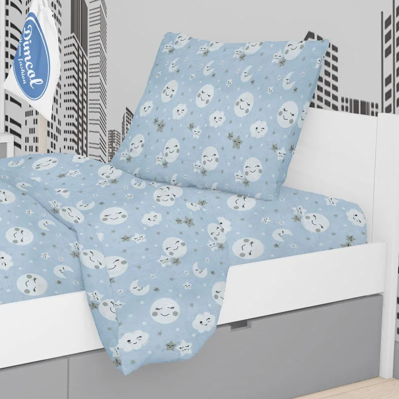 Μαξιλαροθήκη Τεμάχιο 50X70 Dimcol Smile 81 Blue (50x70)