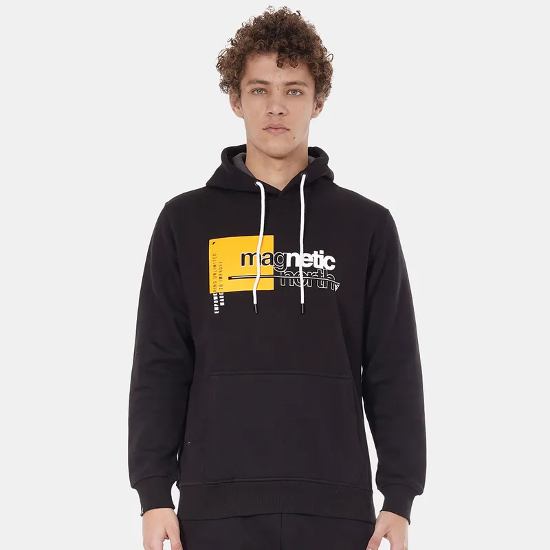 MAGNETIC NORTH MEN'S MAGNOR LINE HOODIE ΜΑΥΡΟ