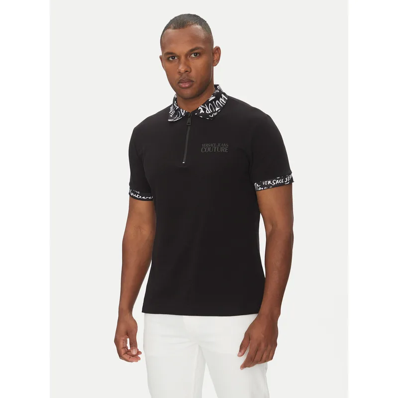 Versace Jeans Couture Polo 78GAGT02 Μαύρο Regular Fit