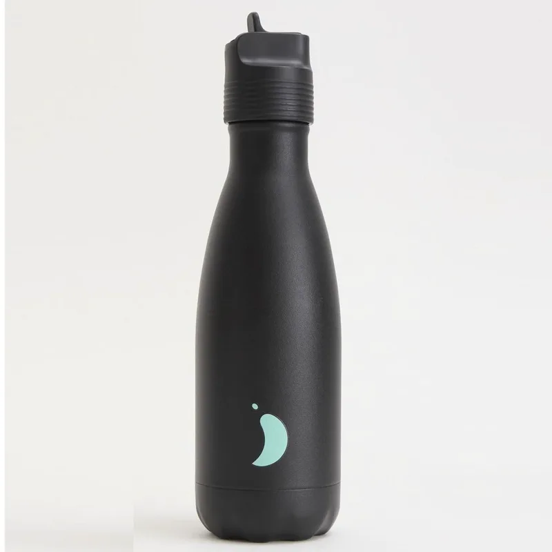 Παγούρι - Θερμός 350ml Με Καλαμάκι Chilly's Original's Series Black