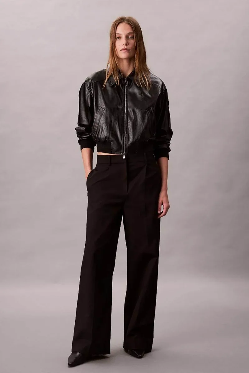 Calvin Klein γυναικείο chino παντελόνι Relaxed Fit - LV044D664G Μαύρο